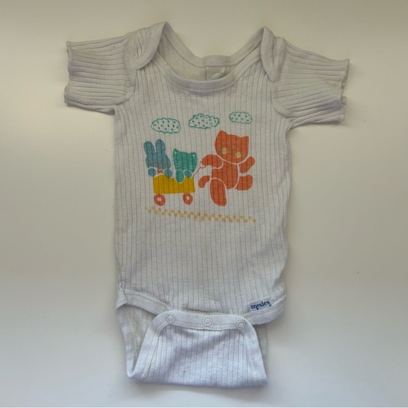 ❤️3‎ for $21❤️ Vintage Gerber Onesie Y2K Animal Unisex Gender Nuetral Boy Girl - Picture 1 of 6